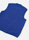 Blue Wool Fleece Zip Waistcoat