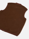 Cacao Wool Fleece Zip Waistcoat