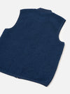 Indigo Wool Fleece Zip Waistcoat