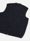 Navy Wool Fleece Zip Waistcoat