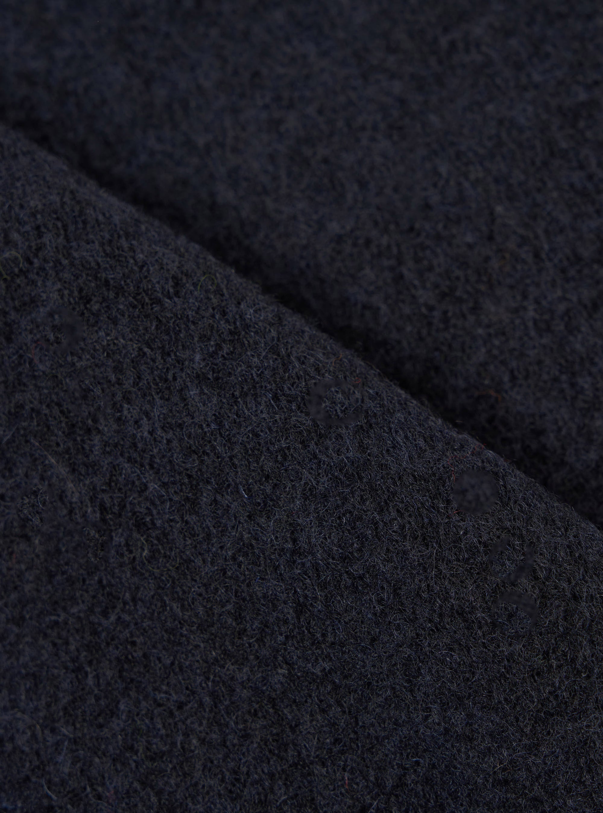Navy Wool Fleece Zip Waistcoat