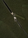 Olive Wool Fleece Zip Waistcoat