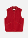 Scarlet Wool Fleece Zip Waistcoat