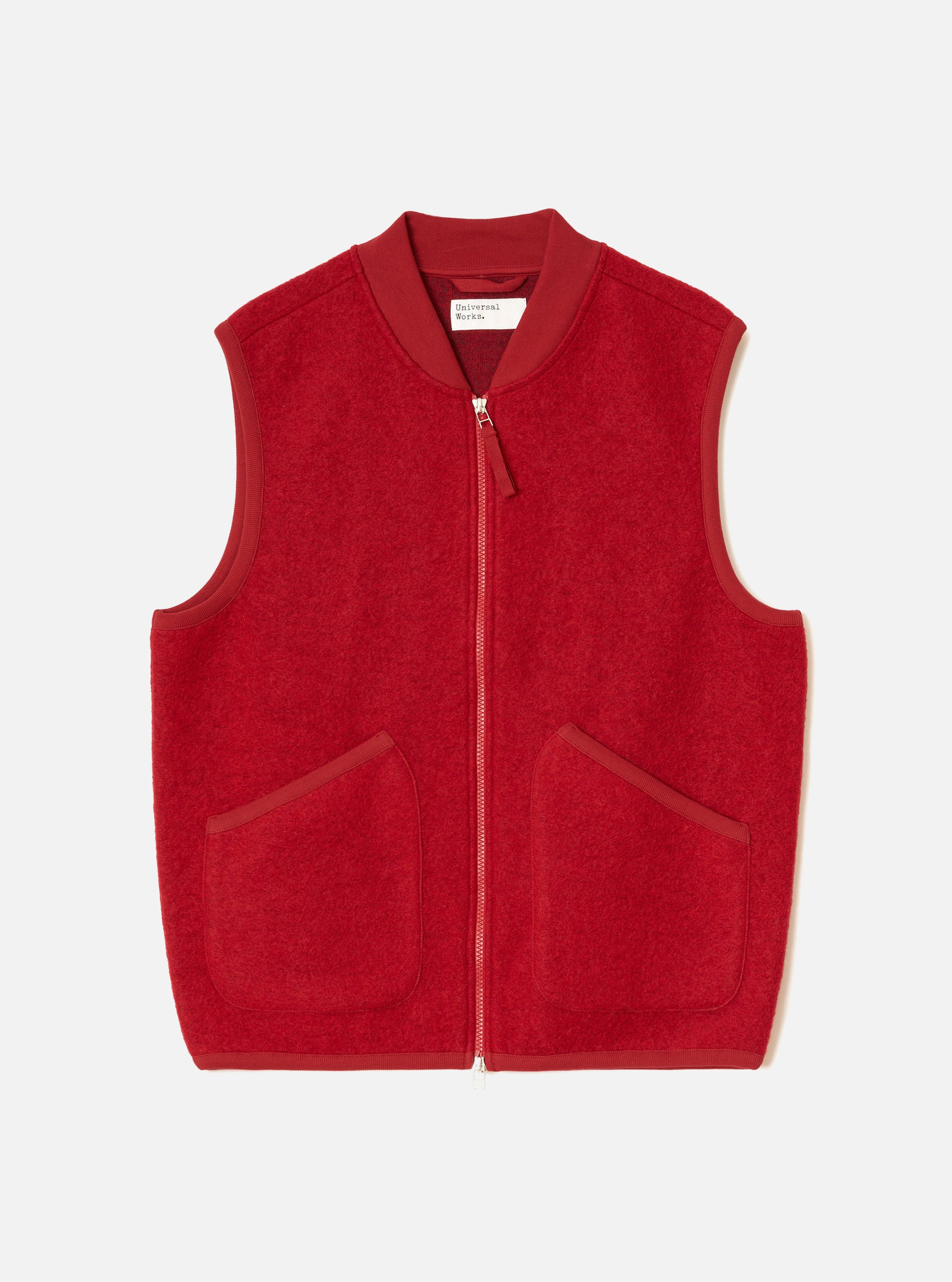Scarlet Wool Fleece Zip Waistcoat
