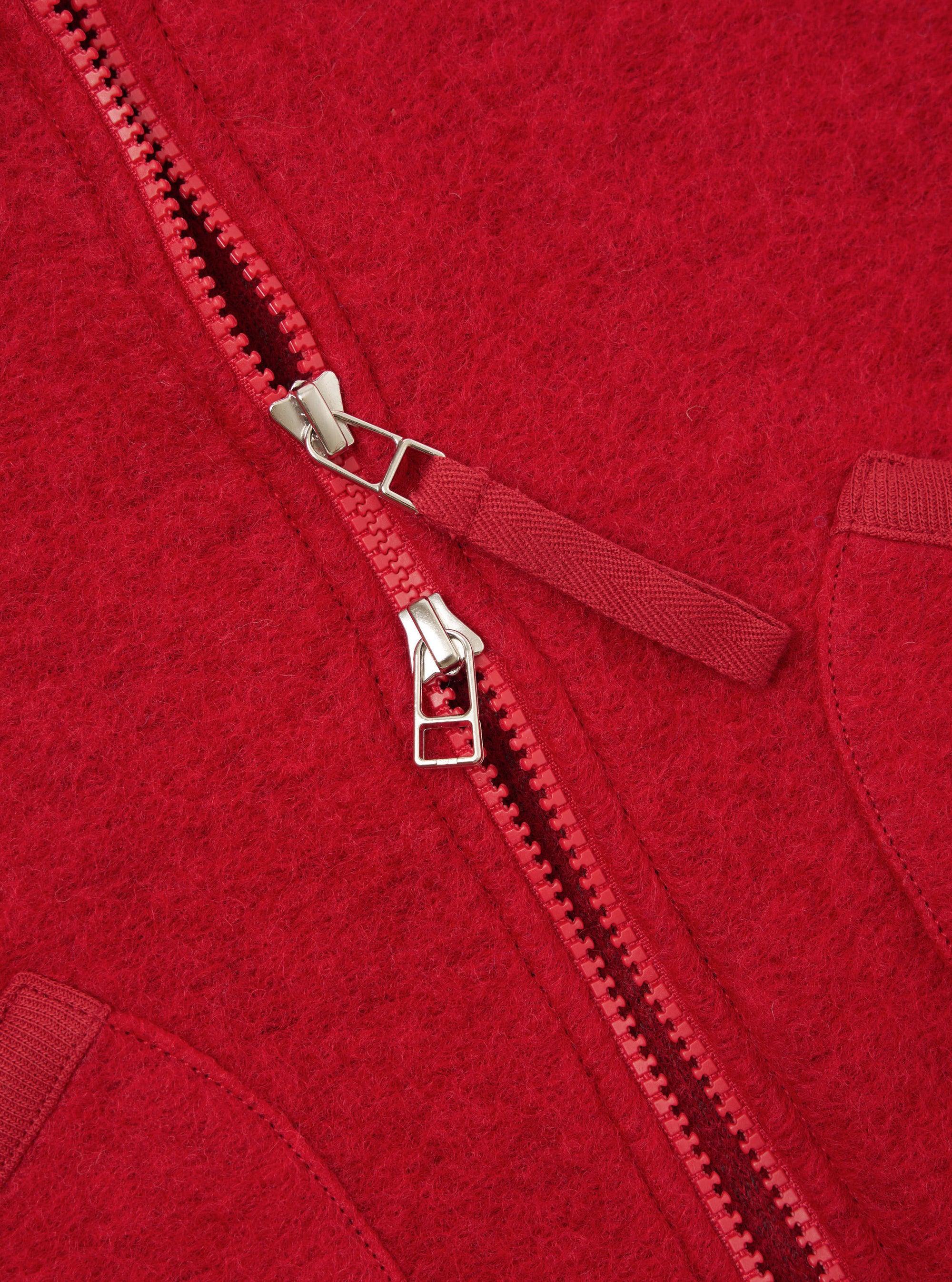 Scarlet Wool Fleece Zip Waistcoat