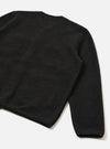 Black Wool Fleece Cardigan