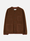 Cacao Wool Fleece Cardigan