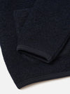 Navy Wool Fleece Cardigan