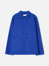 Blue Wool Fleece Field Jacket