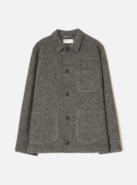 Grey Marl Wool Fleece Field Jacket