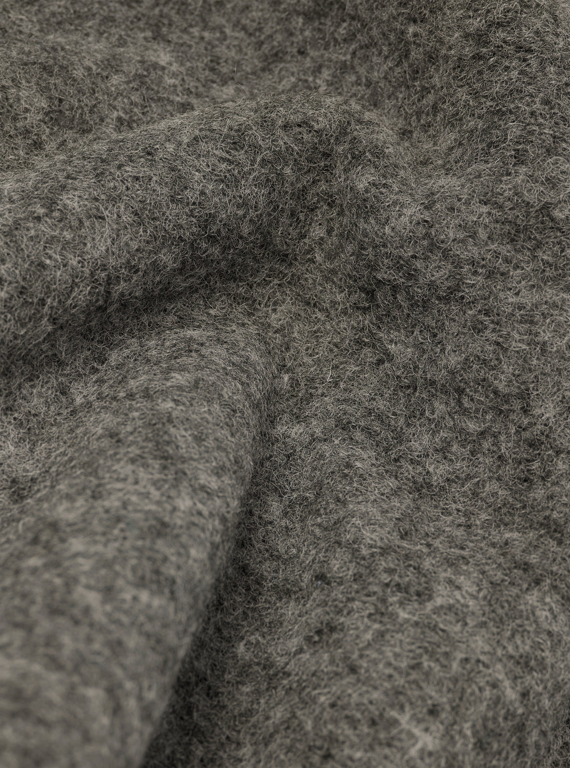 Grey Marl Wool Fleece Field Jacket