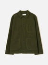 Olive Wool Fleece Field Jacket