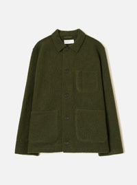 Olive Wool Fleece Field Jacket
