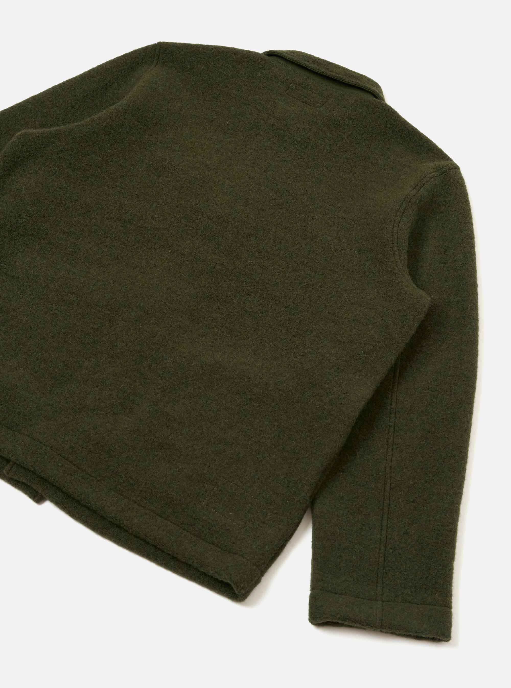 Olive Wool Fleece Field Jacket