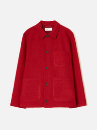 Scarlet Wool Fleece Field Jacket