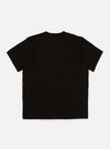 Back view of a Black Single Jersey Core Tee, a simple black t-shirt, laid flat on a light gray background.
