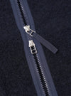 Navy Wool Fleece Zip Liner Jacket