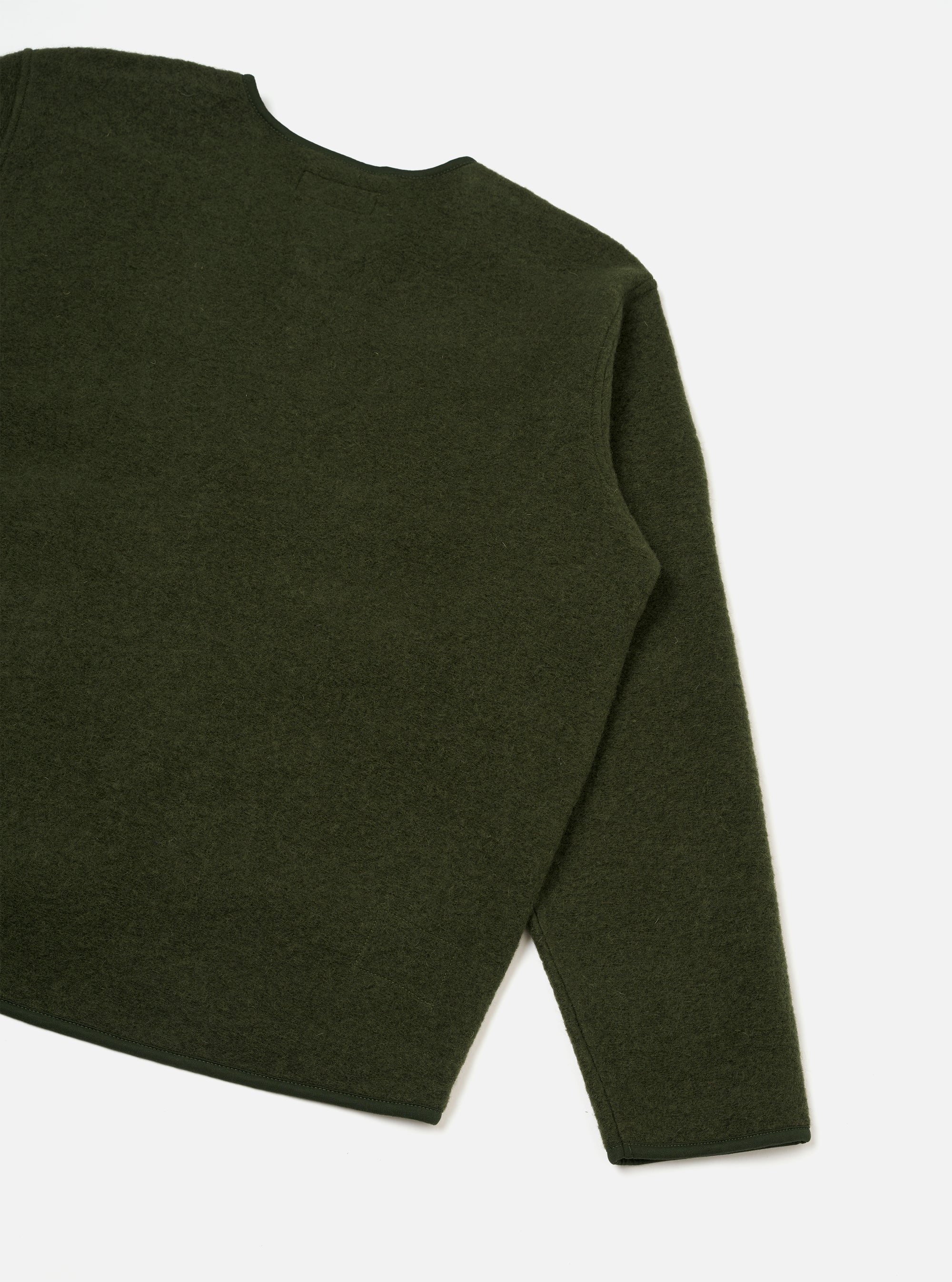 Olive Wool Fleece Zip Liner Jacket