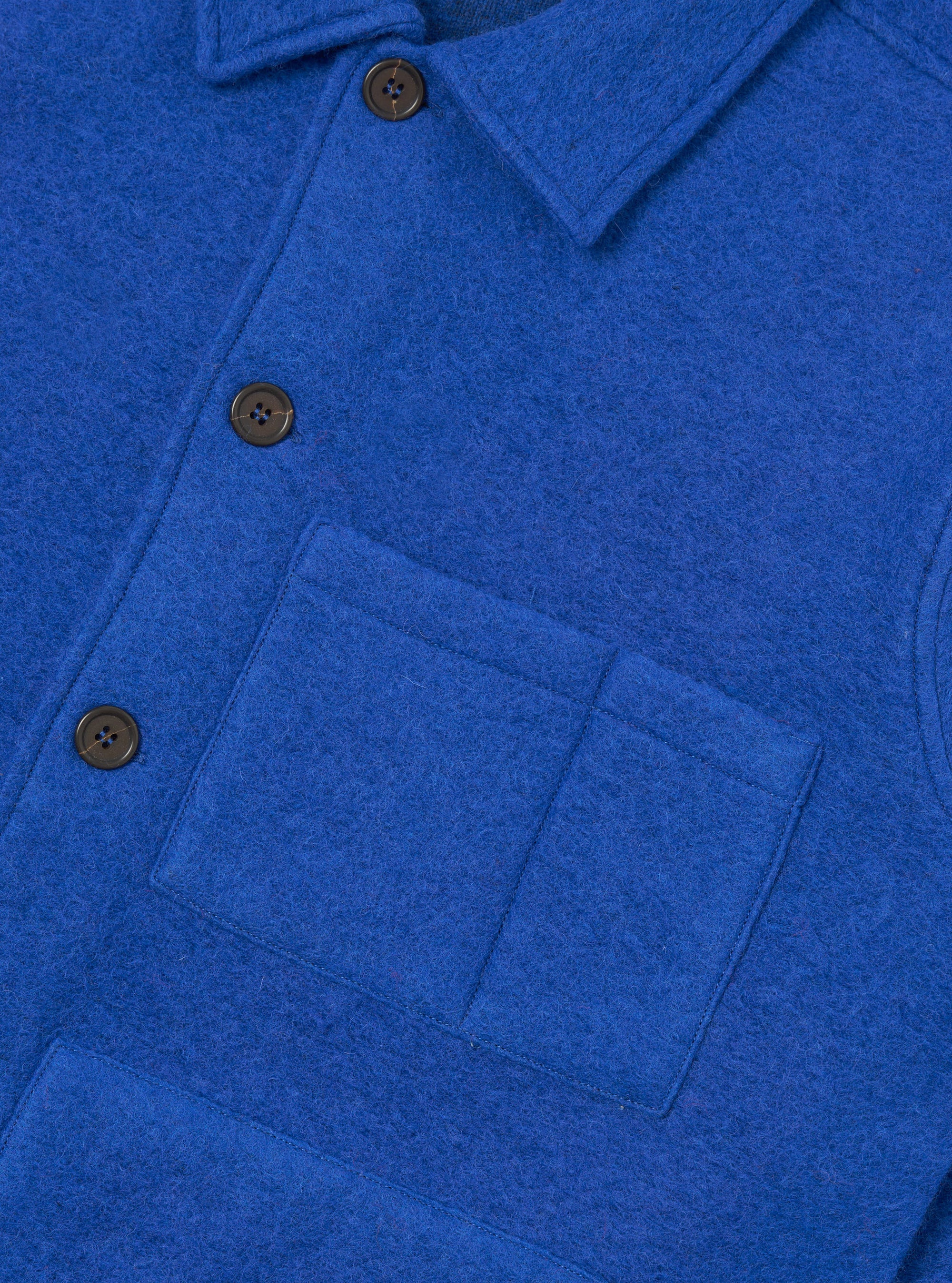 Blue Wool Fleece Uniform Jacket