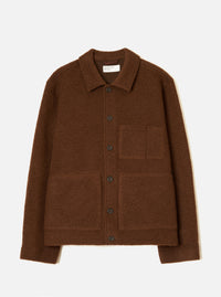 Cacao Wool Fleece Uniform Jacket