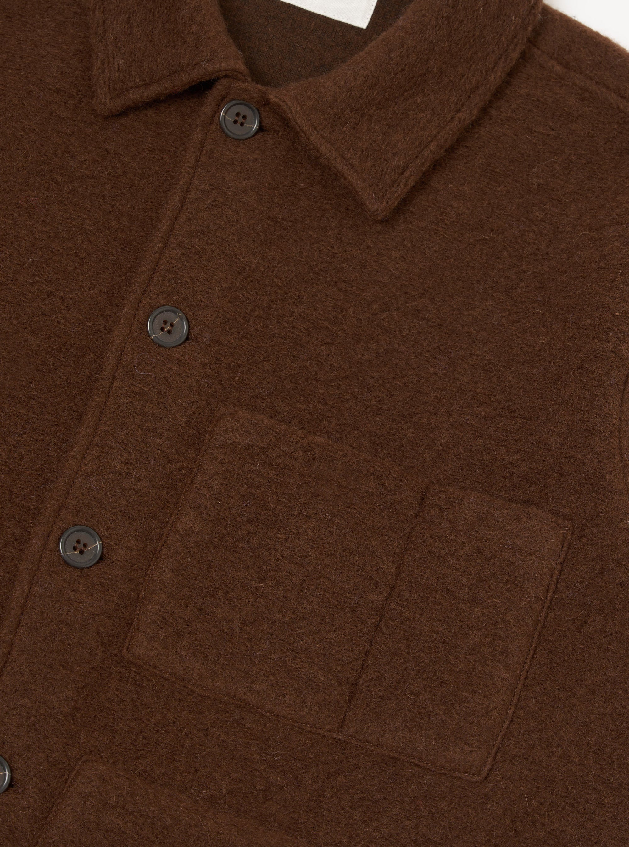 Cacao Wool Fleece Uniform Jacket