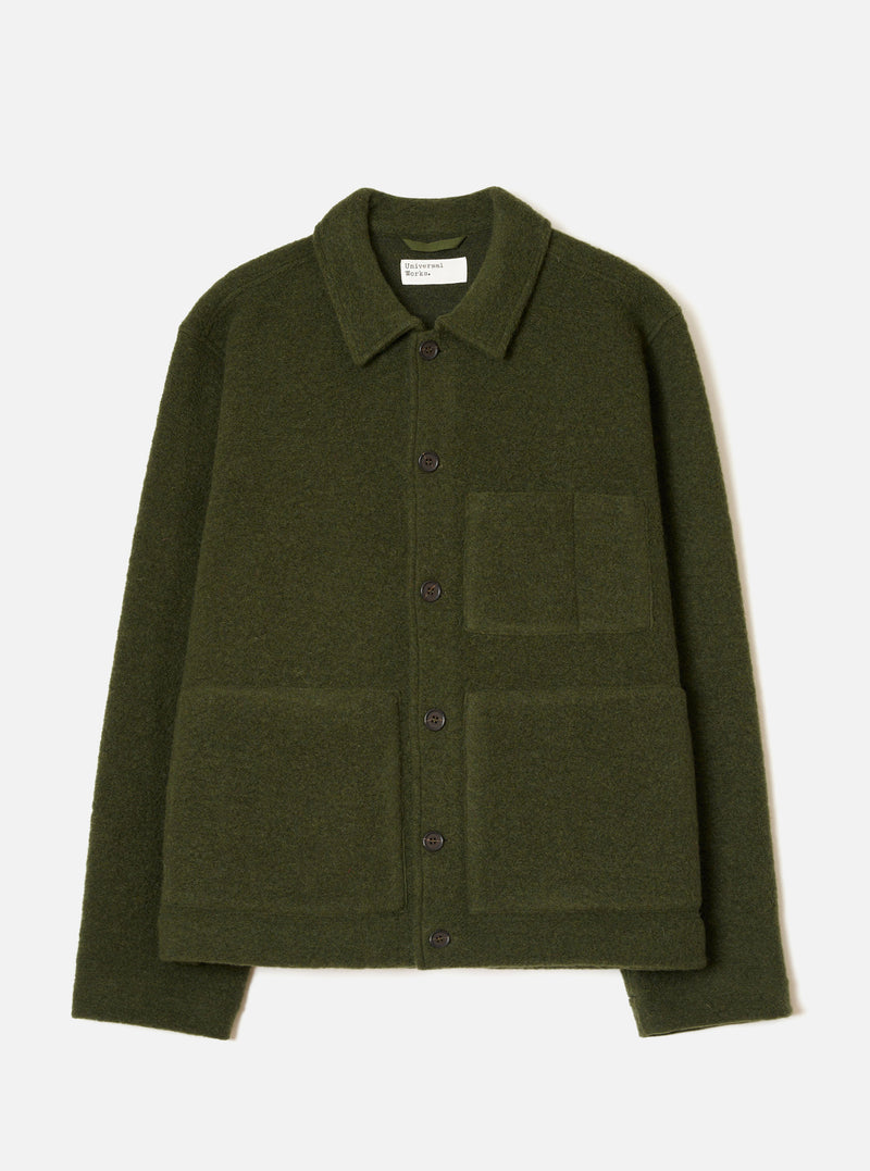 Olive Wool Fleece Uniform Jacket