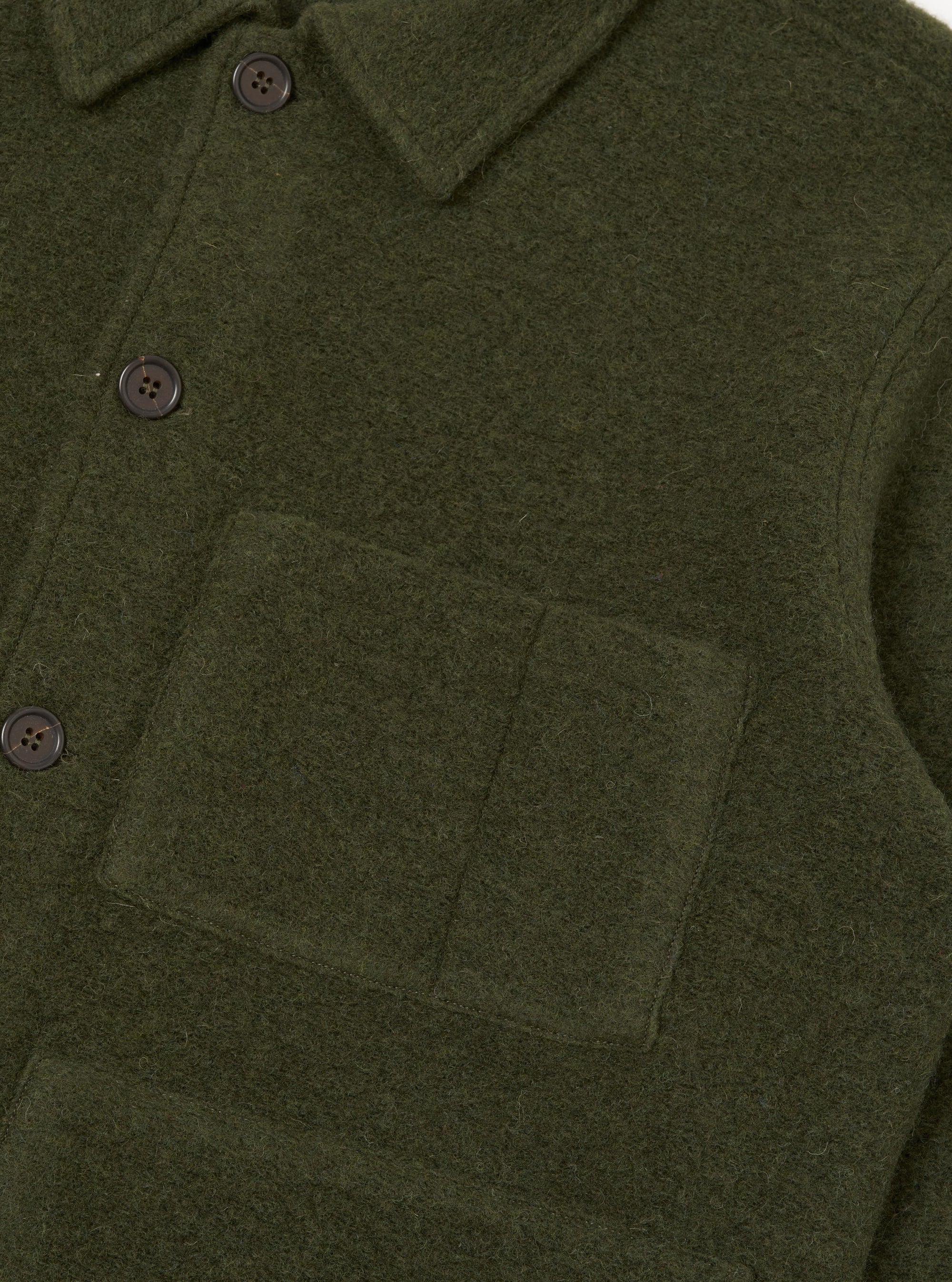 Olive Wool Fleece Uniform Jacket