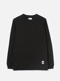 Black Single Jersey L/S Core Pocket Tee