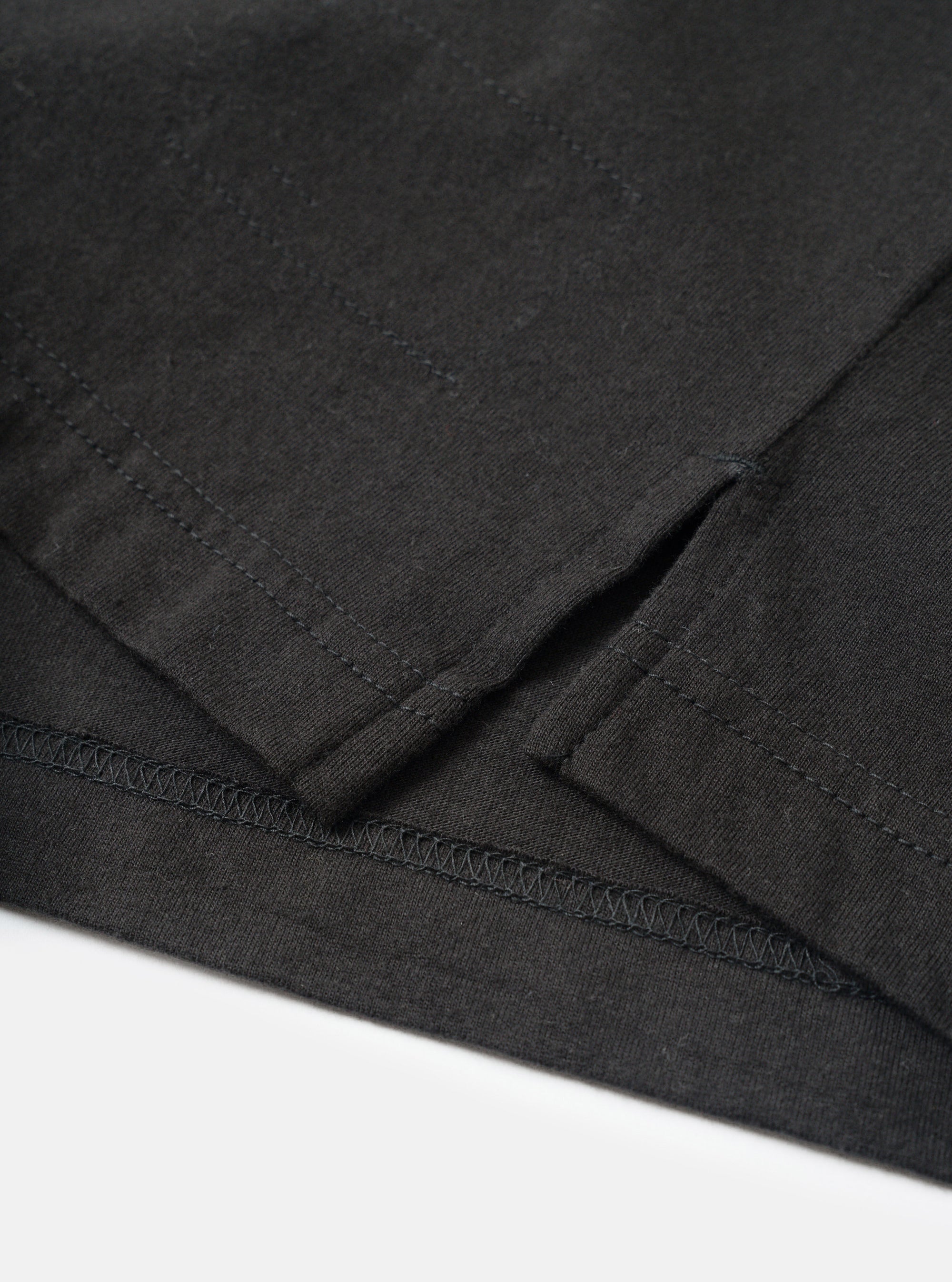 Black Single Jersey L/S Core Pocket Tee