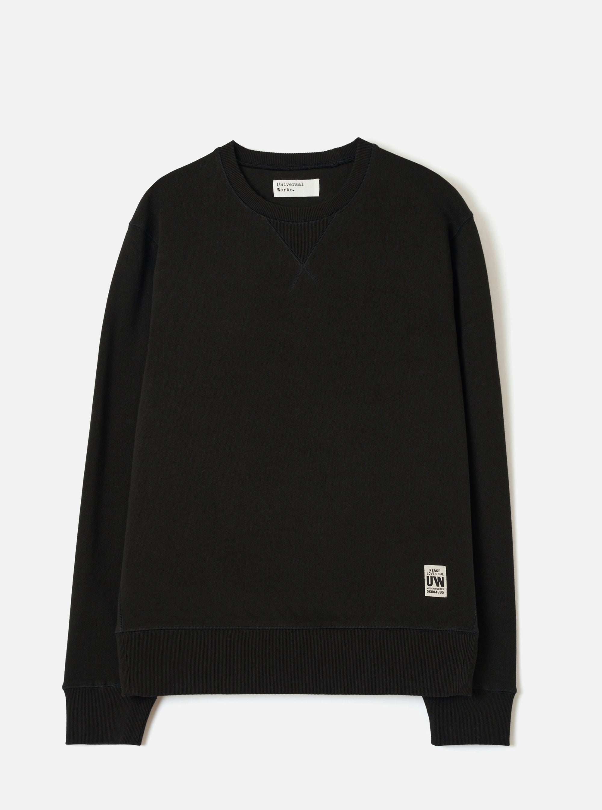 Black Brush Back Sweat Core Sweatshirt