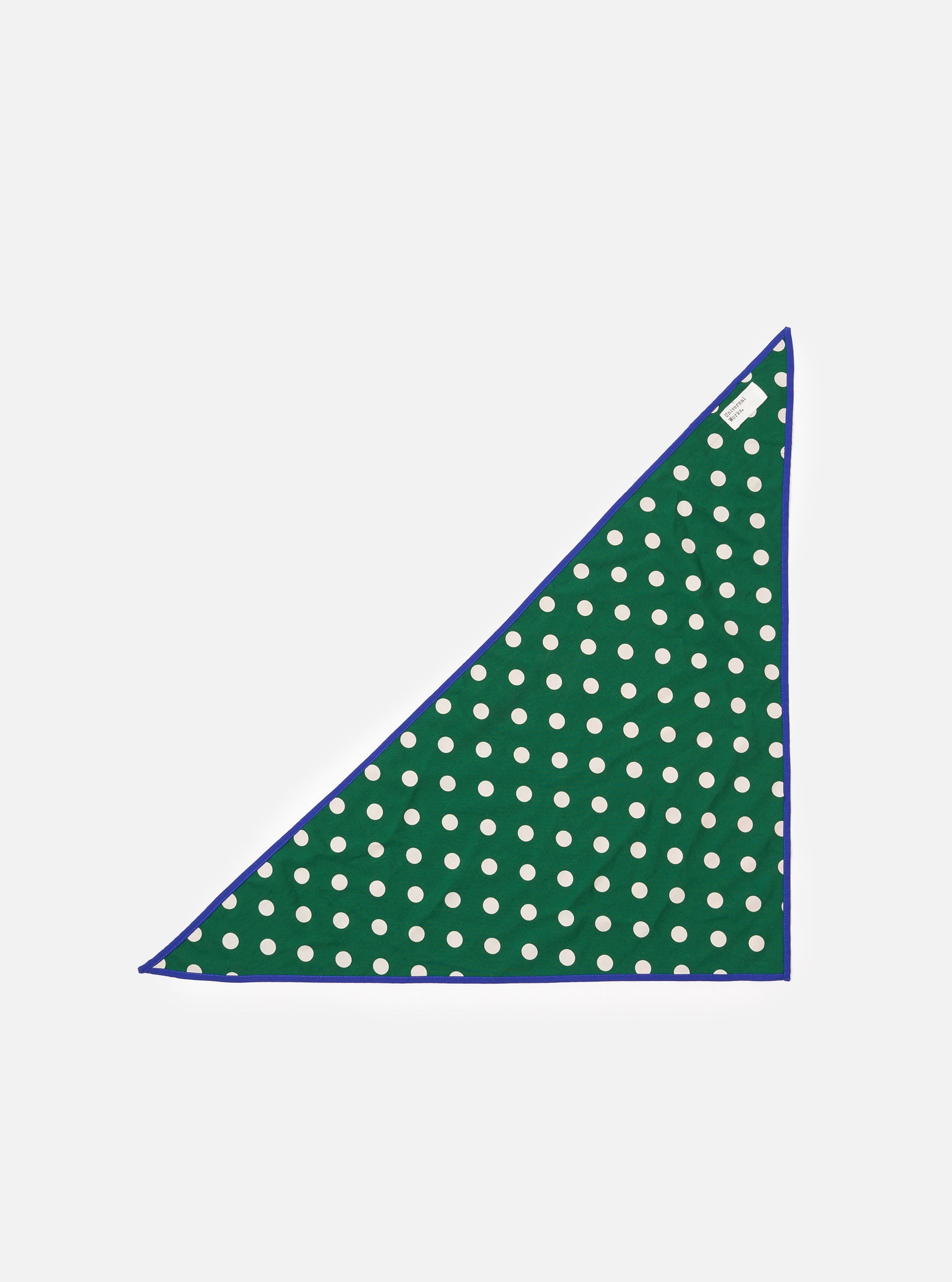 Forest Green Bold Dot Print Rayon Scout Scarf