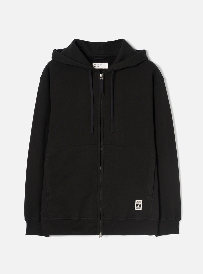 Black Brush Back Sweat Core Hoody