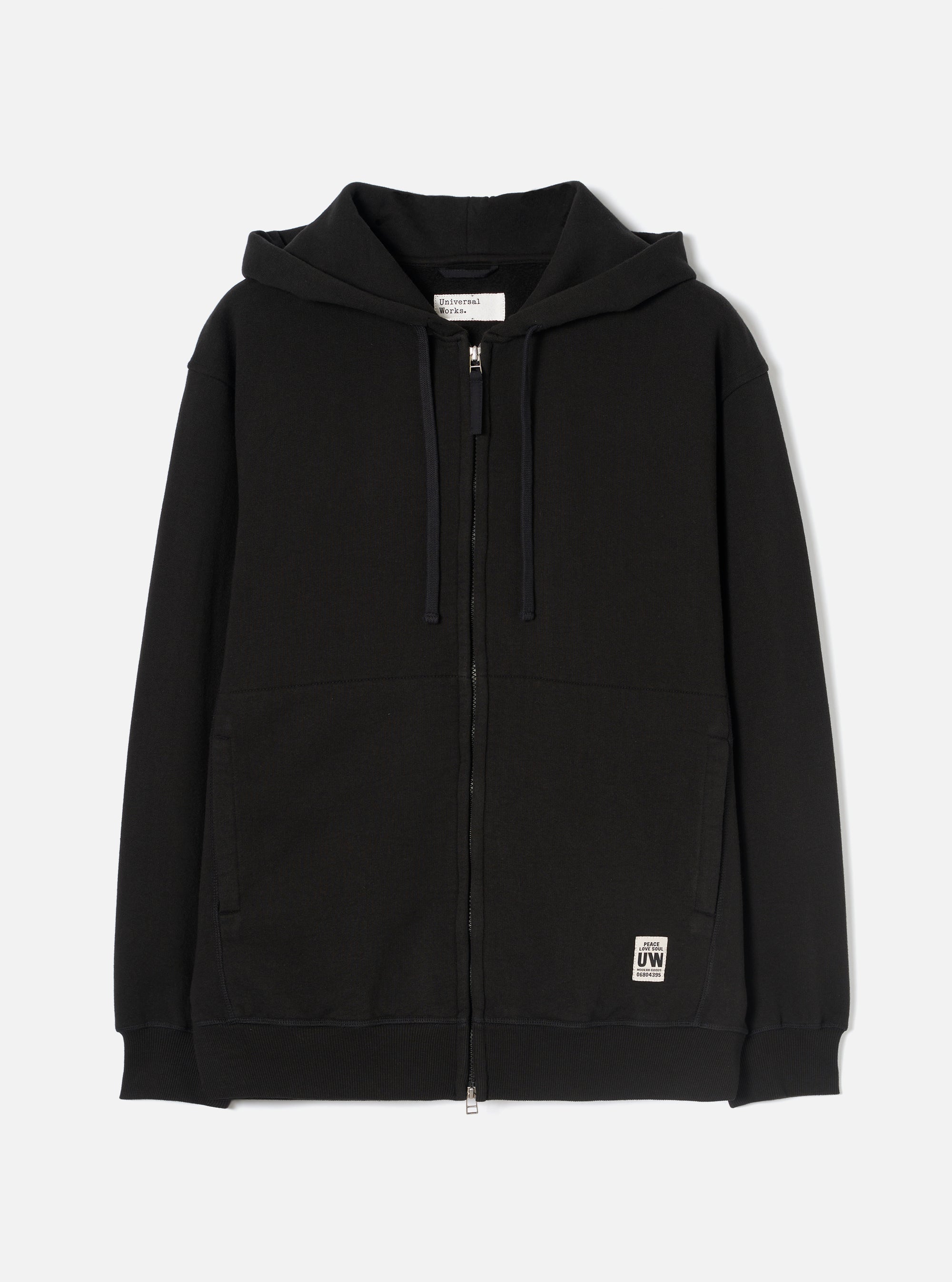 Black Brush Back Sweat Core Hoody