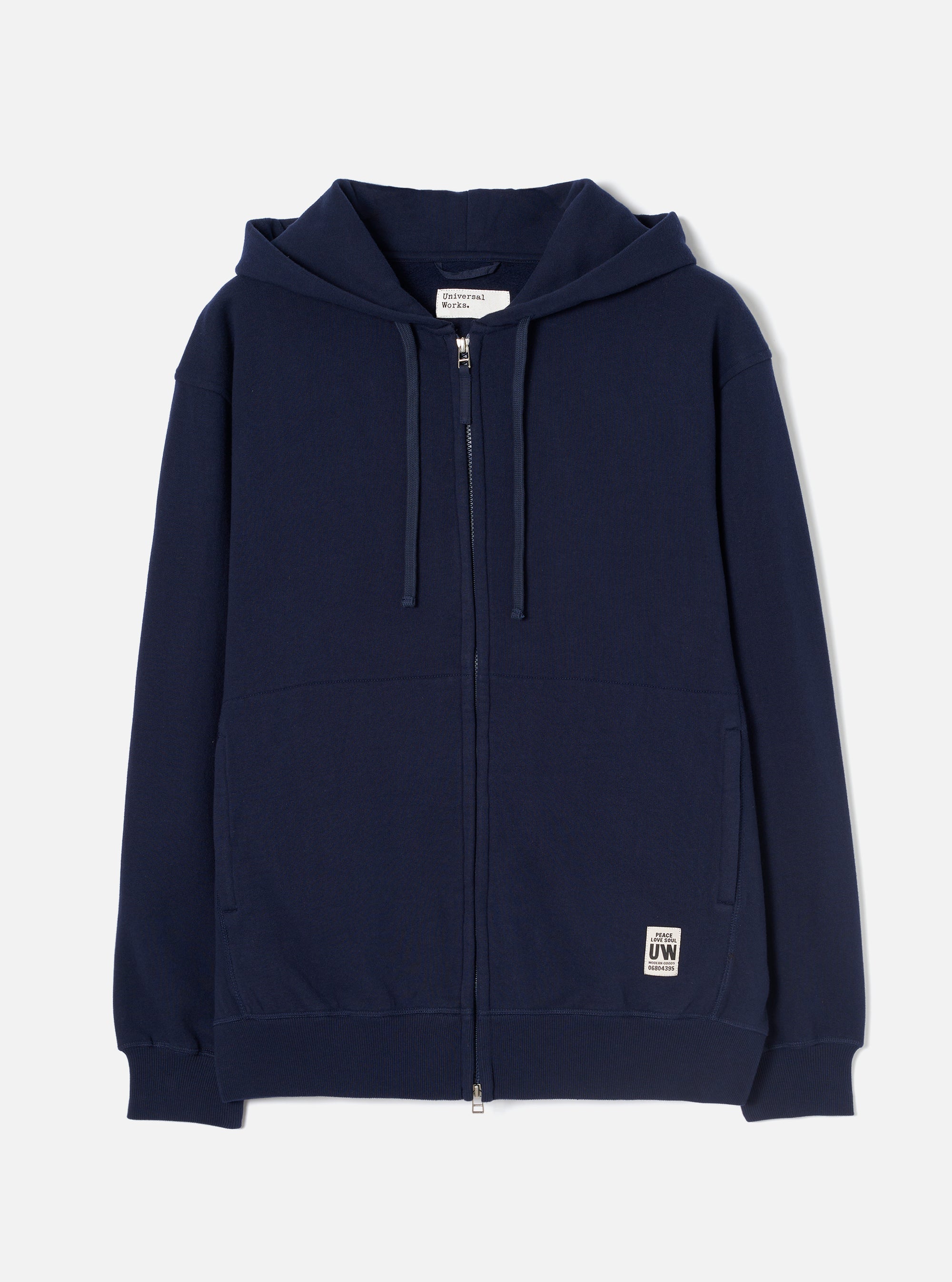 Navy Brush Back Sweat Core Hoody
