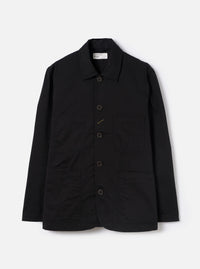 Black Twill Bakers Chore Jacket
