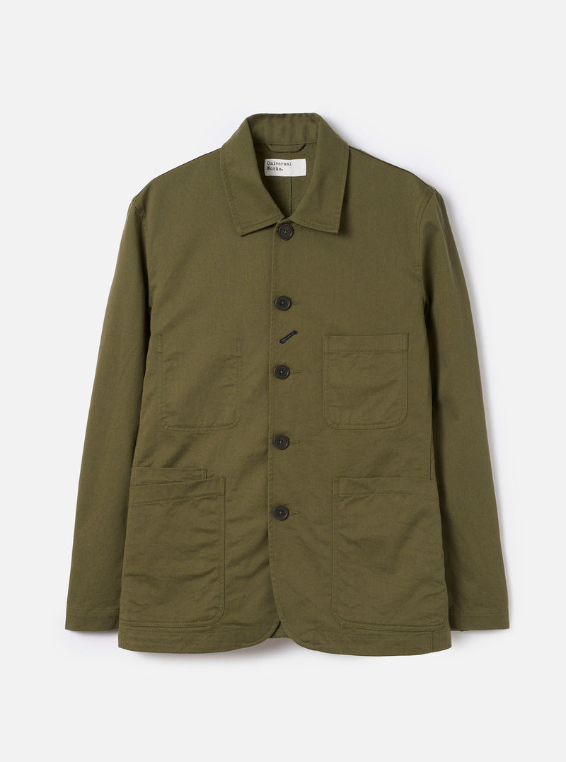 Light Olive Twill Bakers Chore Jacket