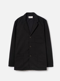Black Twill Three Button Jacket