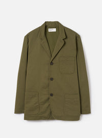 Light Olive Twill Three Button Jacket