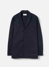 Navy Twill Three Button Jacket
