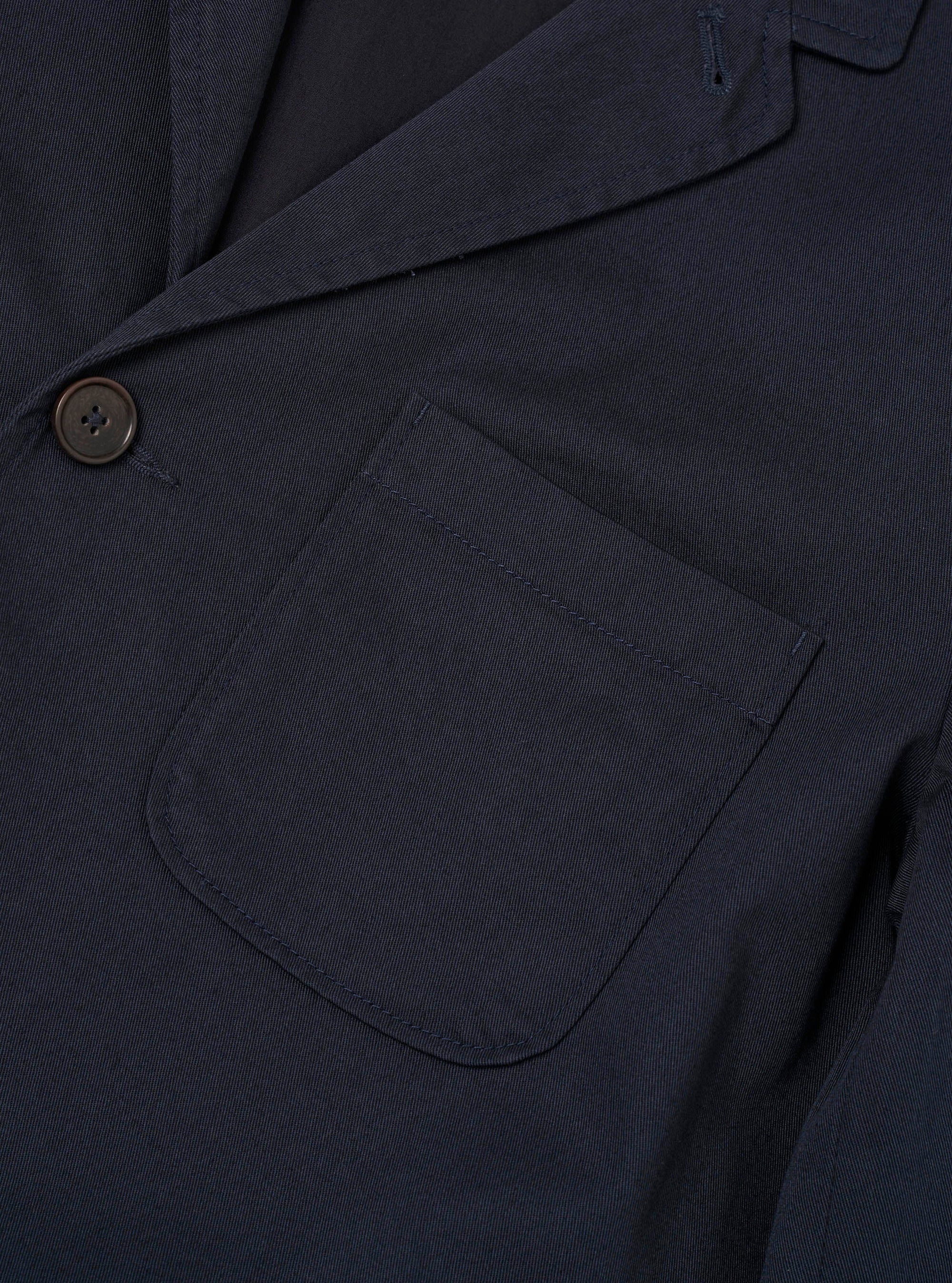 Navy Twill Three Button Jacket