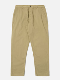 The Sand Twill Military Chino laid flat on a white background. The pants are a light tan color and appear to be made of a durable twill fabric.