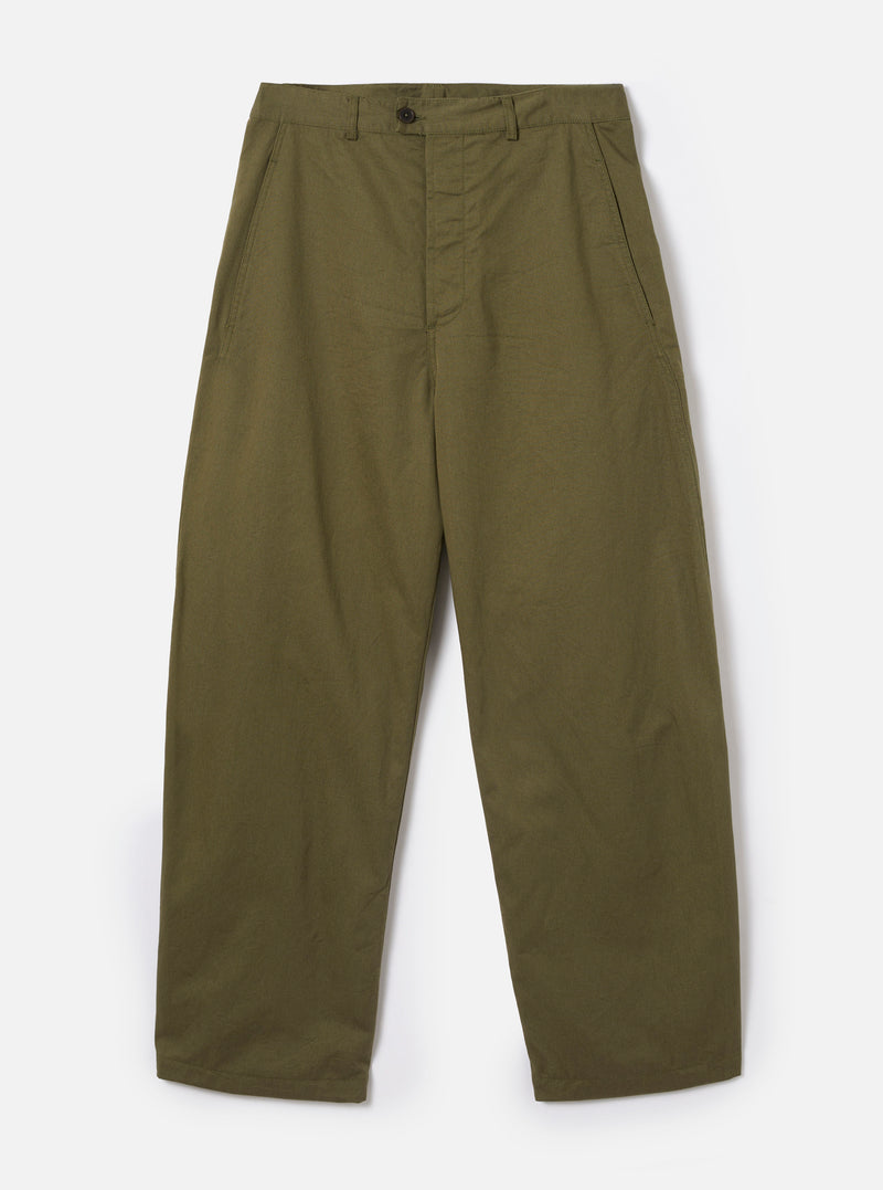 Light Olive Twill Curved Pant