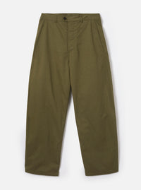 Light Olive Twill Curved Pant