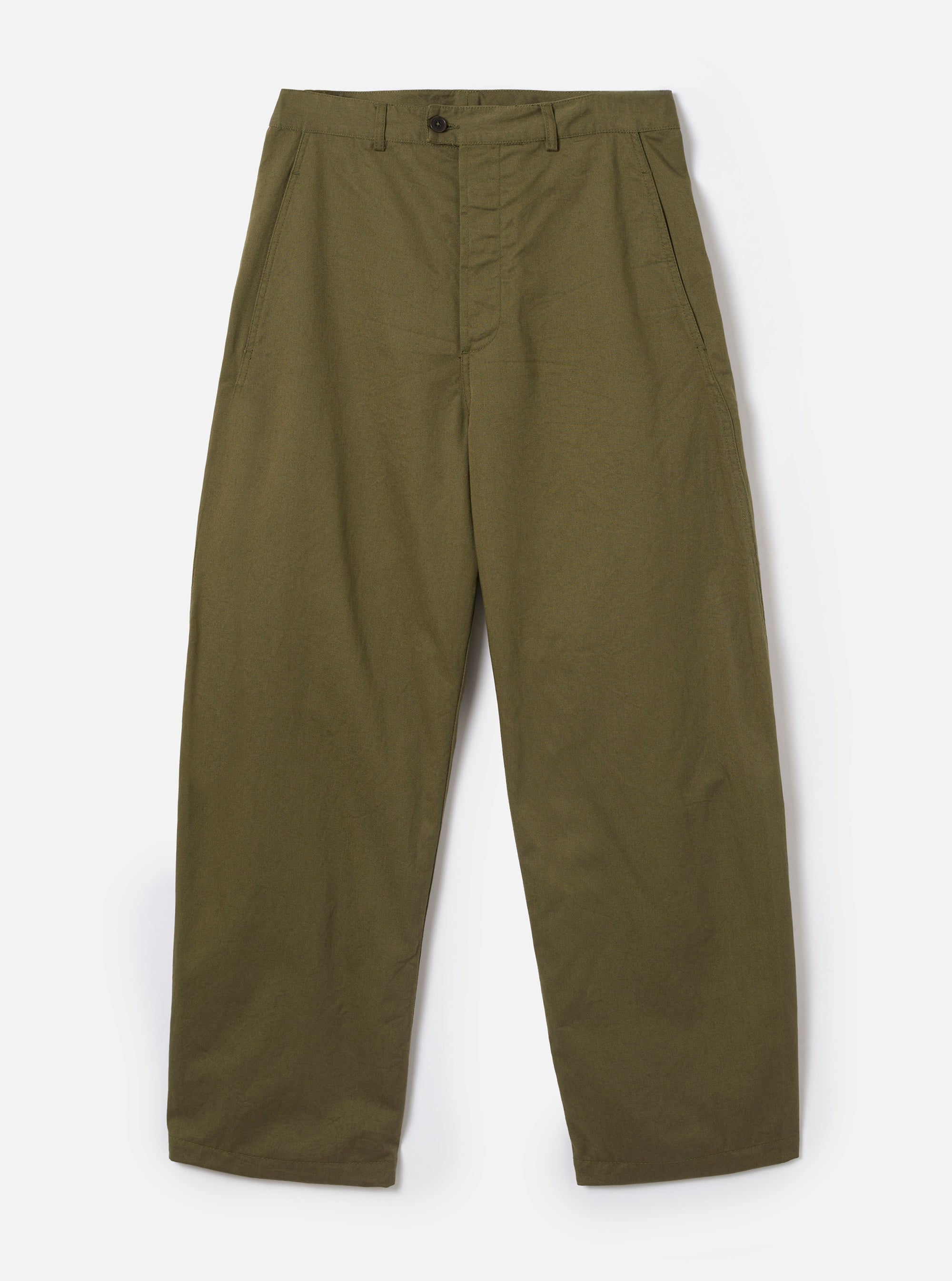 Light Olive Twill Curved Pant
