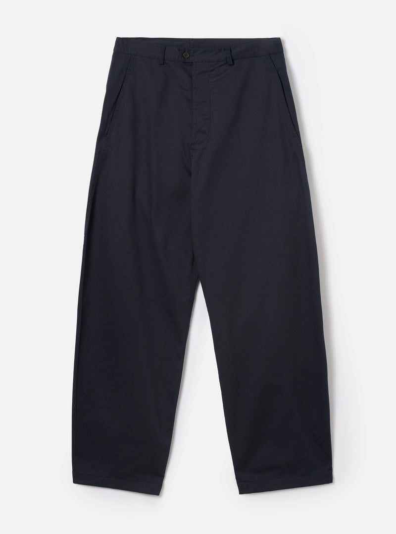 Navy Twill Curved Pant