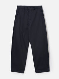 Navy Twill Curved Pant