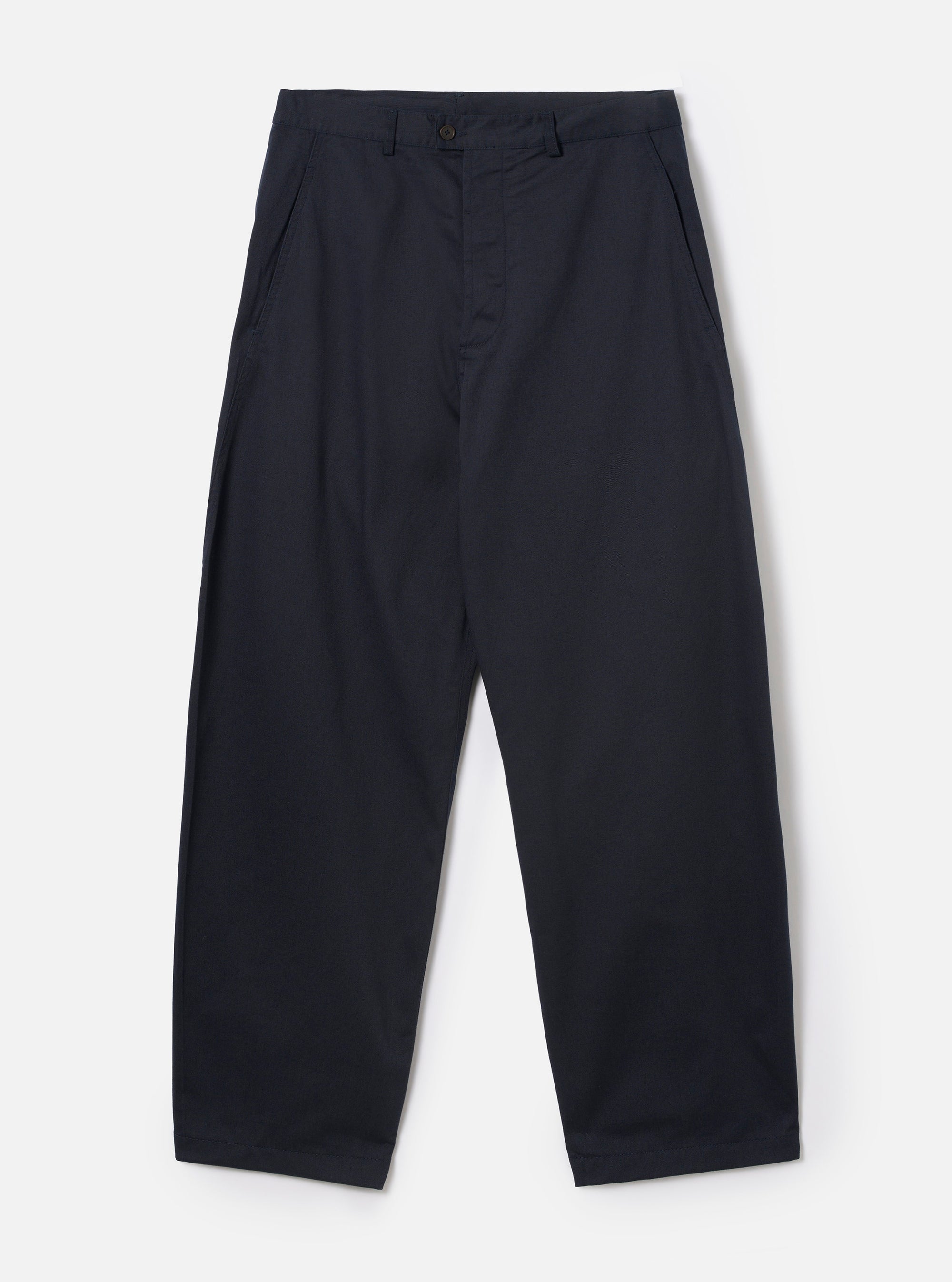 Navy Twill Curved Pant