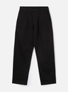 Black Twill Double Pleat Pant
