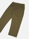 Light Olive Twill Double Pleat Pant