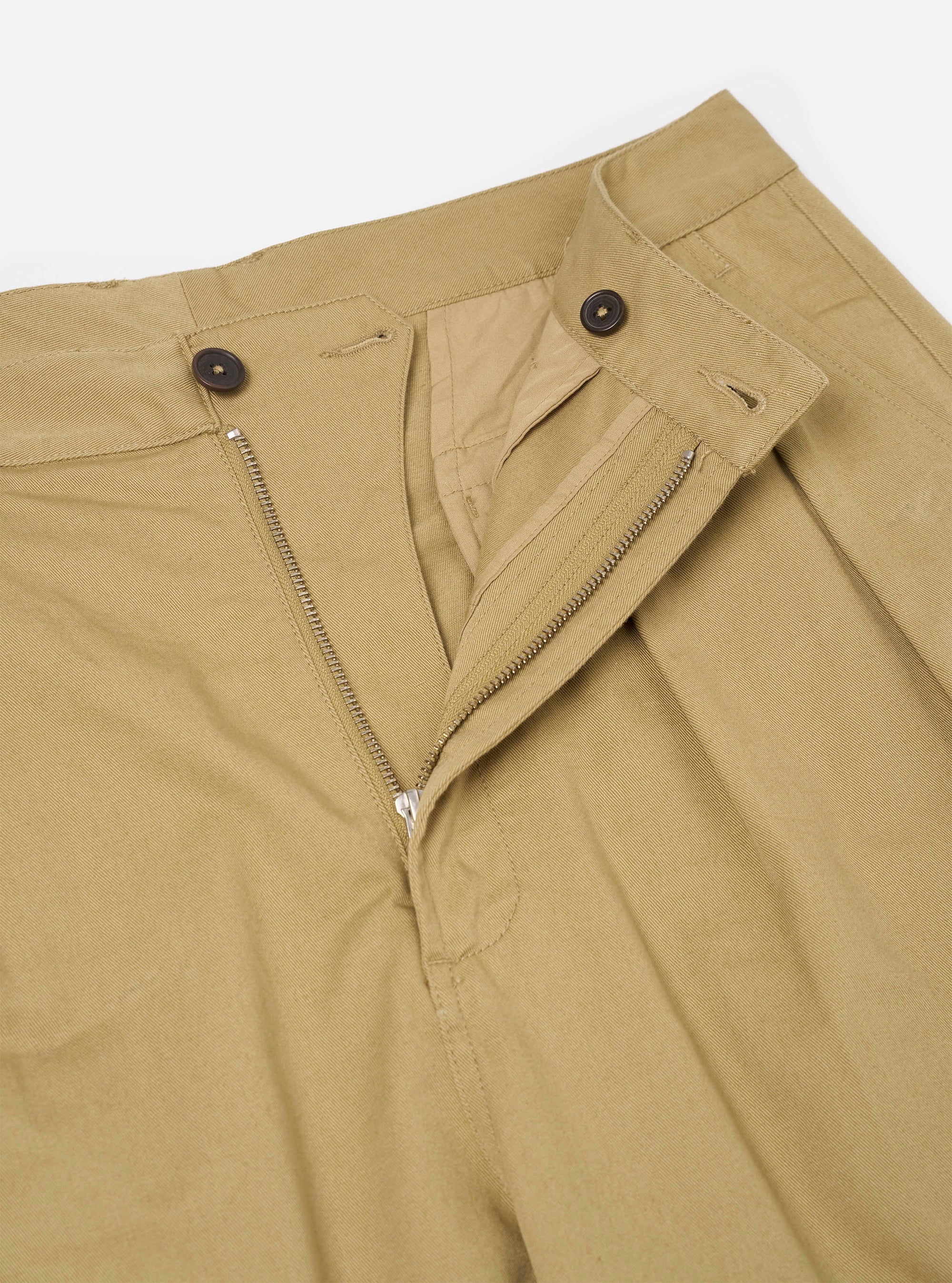 Sand Twill Double Pleat Pant